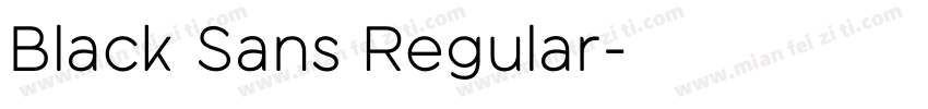 Black Sans Regular字体转换
